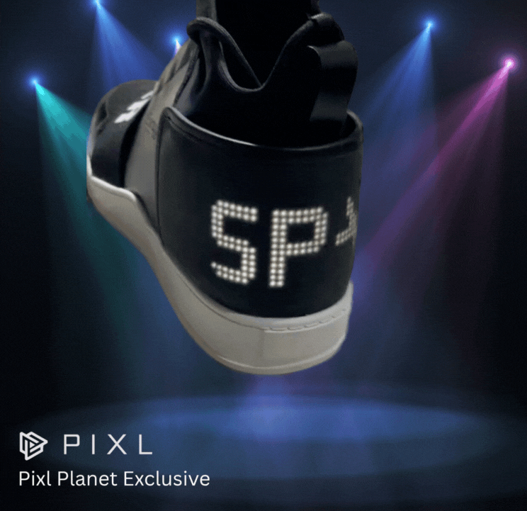 TREADS Limited Edition Designer Sneakers with Programmable Animated Graphics and Text