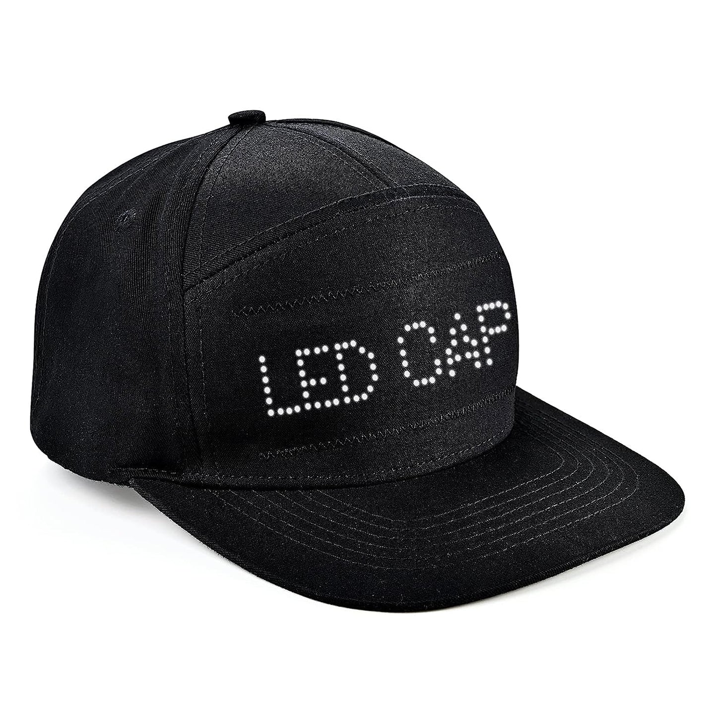 VIZOR Snap-Back Baseball Cap with Programmable Animated Graphics and Text