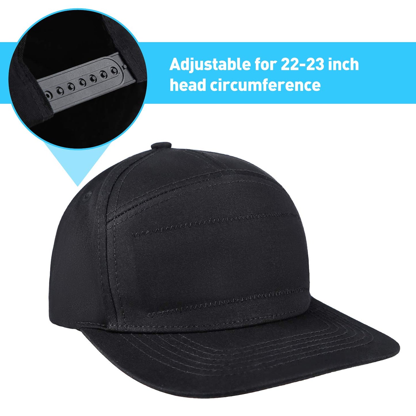 VIZOR Snap-Back Baseball Cap with Programmable Animated Graphics and Text