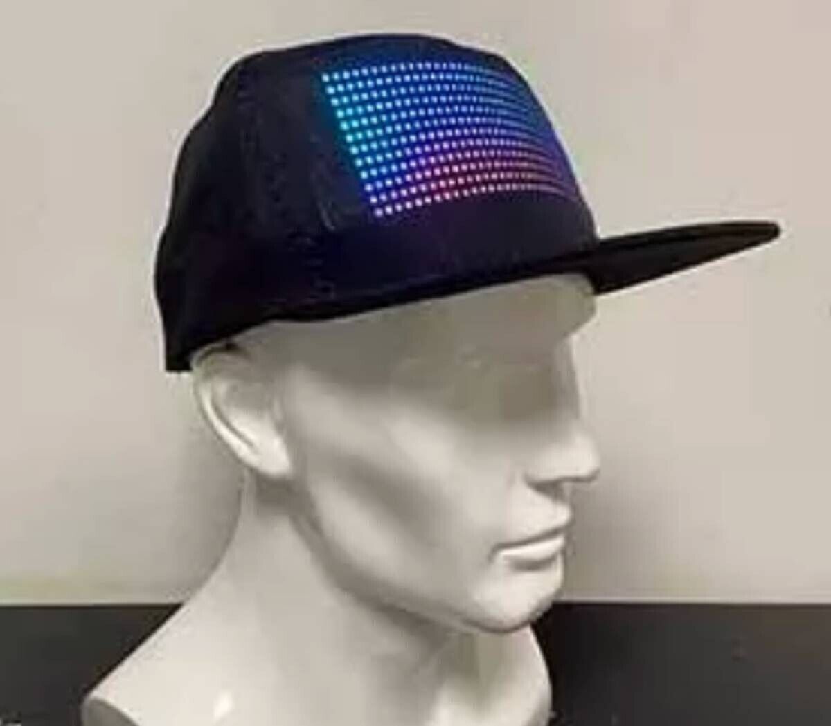 VIZOR Snap-Back Baseball Cap with Programmable Animated Graphics and Text
