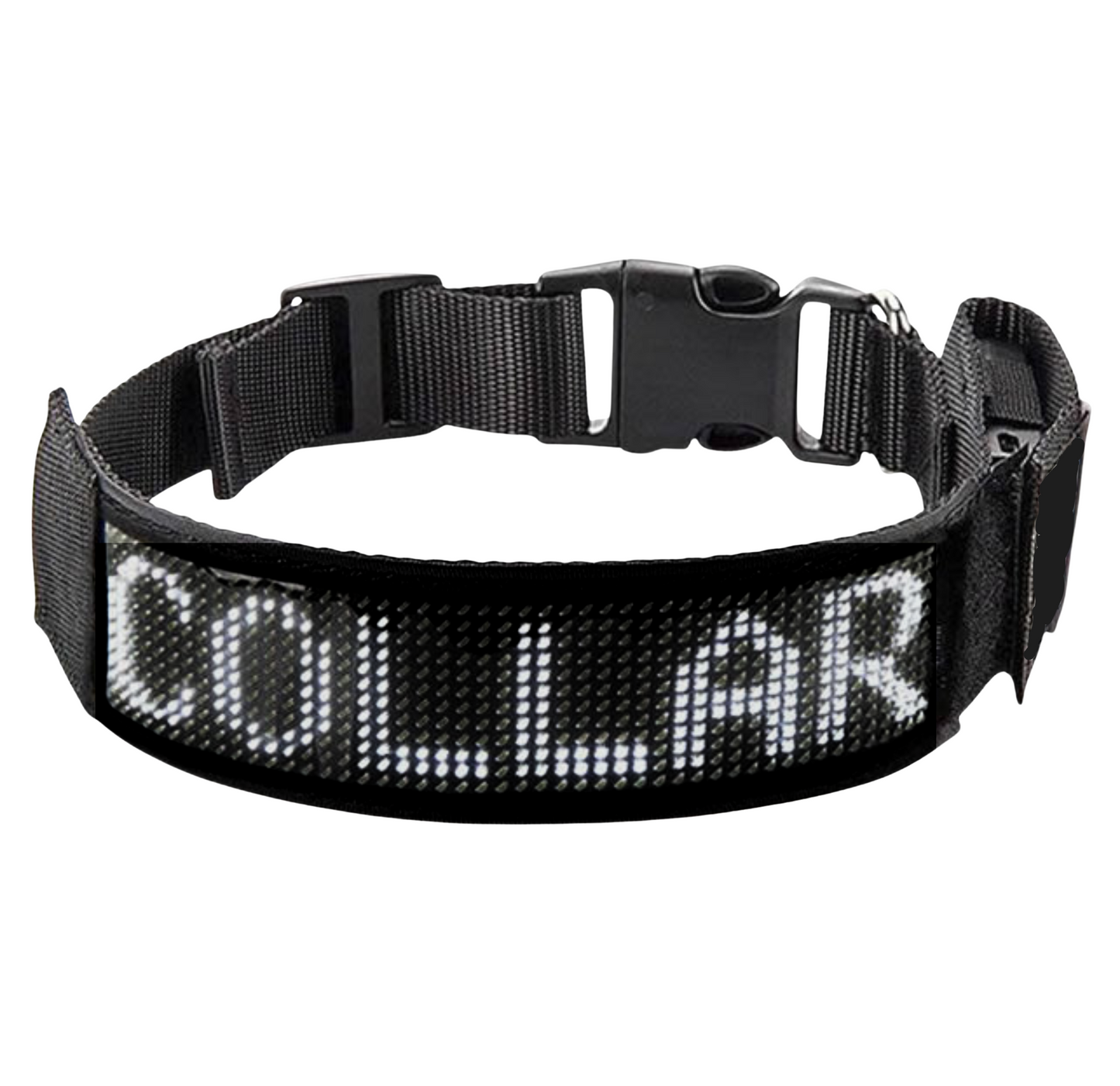 HALO Adjustable LED Dog Collar with Programmable Animated Graphics and Text