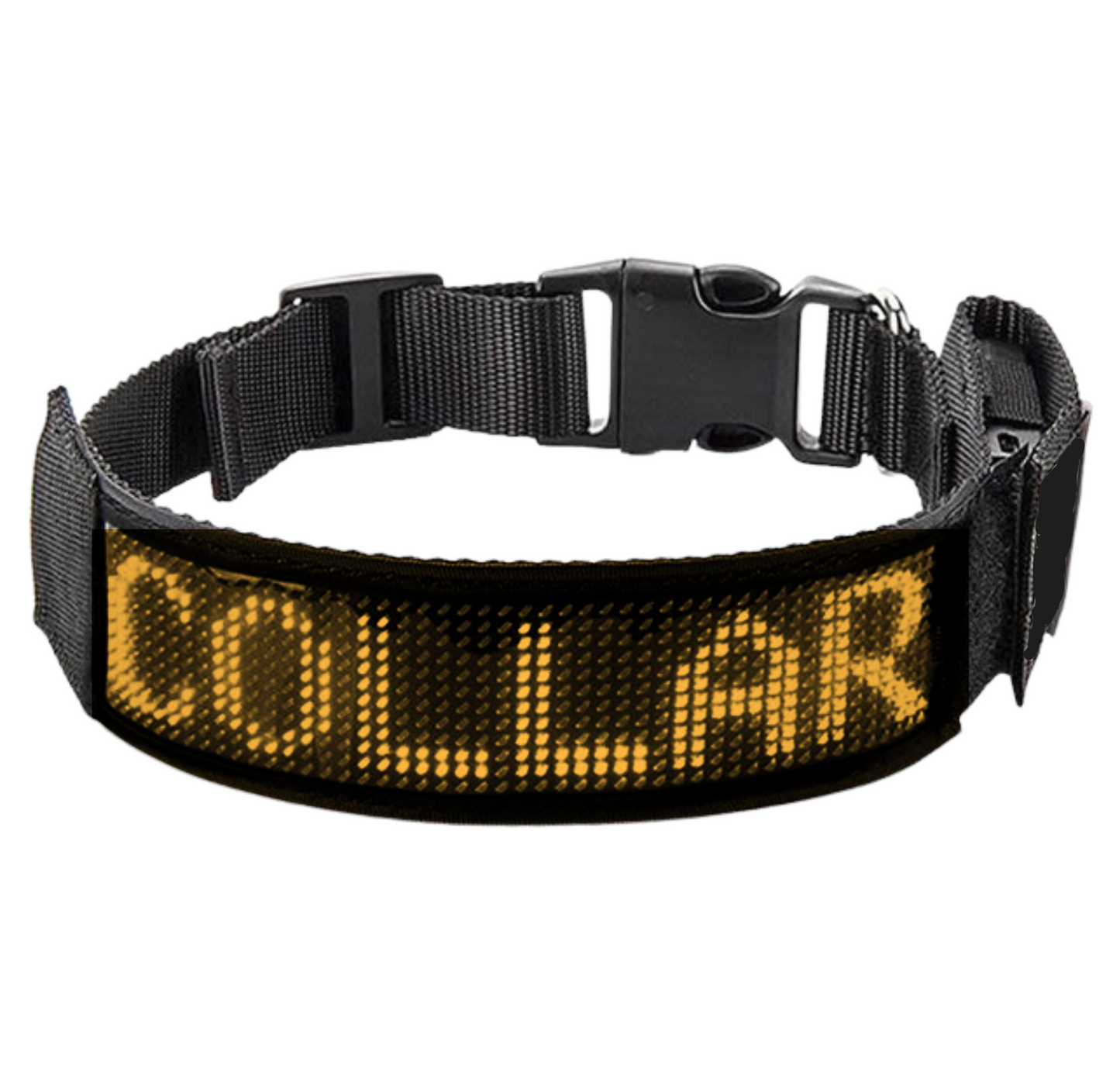 HALO Adjustable LED Dog Collar with Programmable Animated Graphics and Text